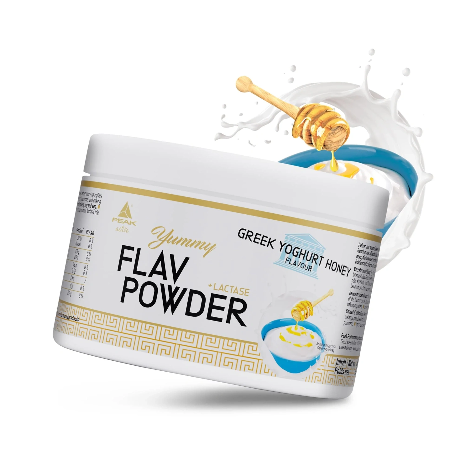 Peak Yummy Flav prašak 250 g Greek Yoghurt Honey