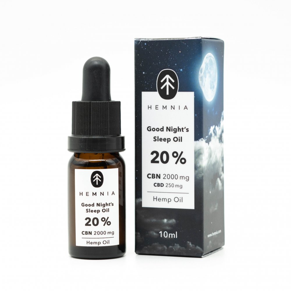 Hemnia Good Night´s Sleep Konopný olej 20%, 2000 mg CBN, 250 mg CBD, 10 ml