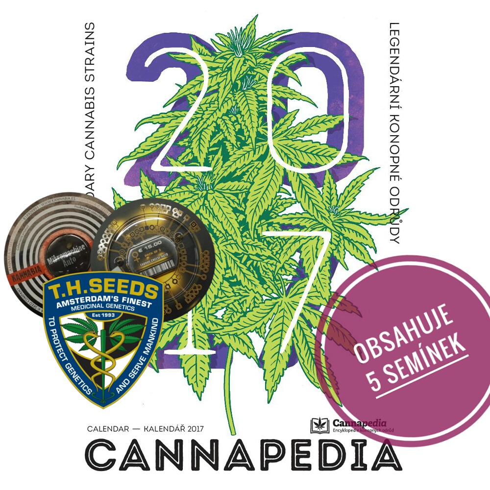 Kalendář Cannapedia 2017 - Legendarische konopné odrůdy + 3 balení seminek