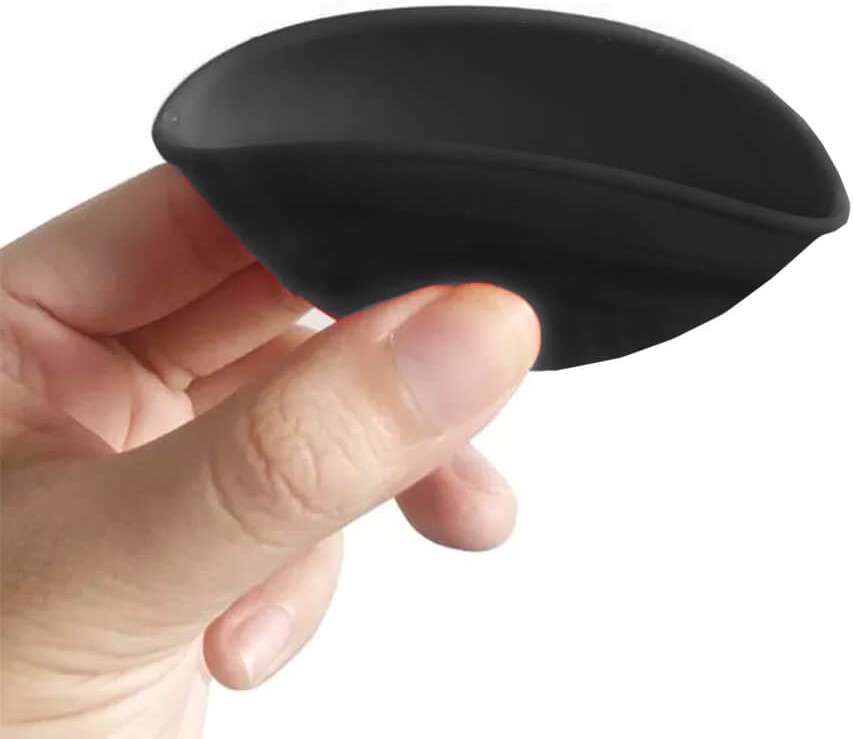 Best Buds Silikonová miska na míchání 7 cm, černá s růžovým logem