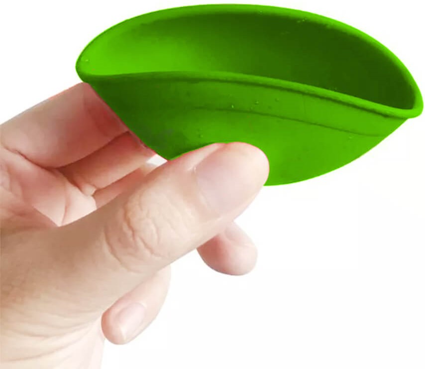 Best Buds Silikonová miska na míchání 7 cm, zelená se žlutým logem
