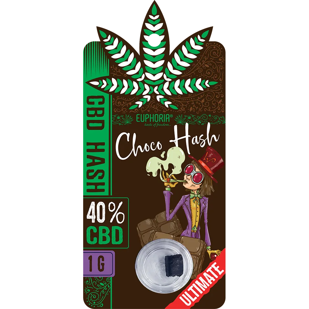 Euphoria CBD Hash Choco, CBD 40 %, 1 g