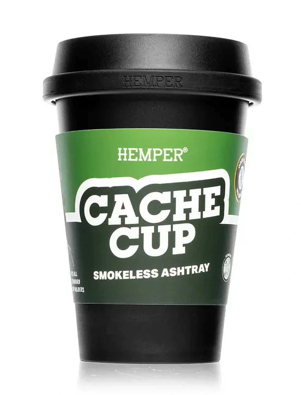 HEMPER Cache Cup Smokeless Popelník - černý