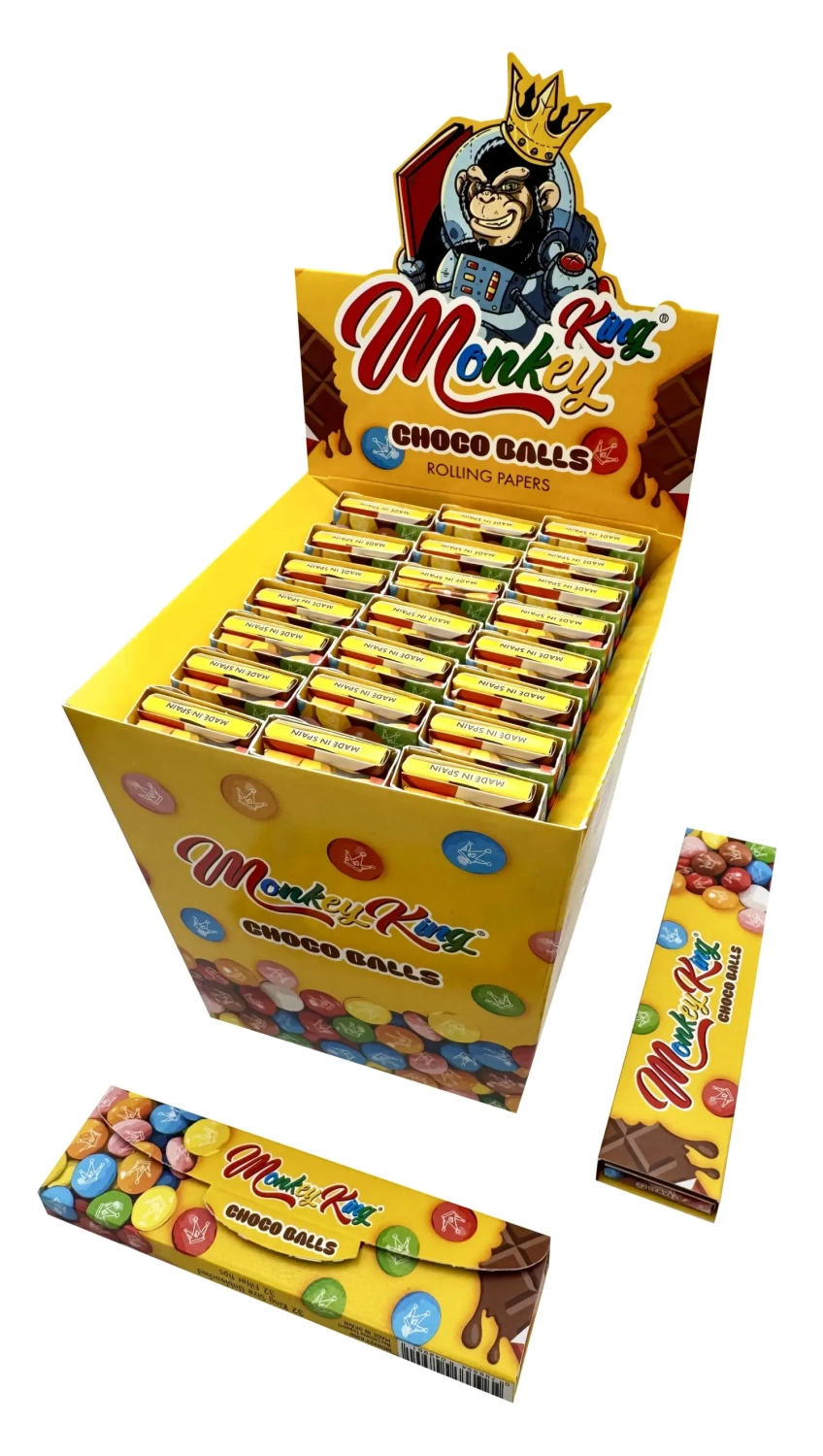 Monkey King KSS papieriky na balenie s filtrovými špičkami (vôňa Chocoballs), 1 zošit