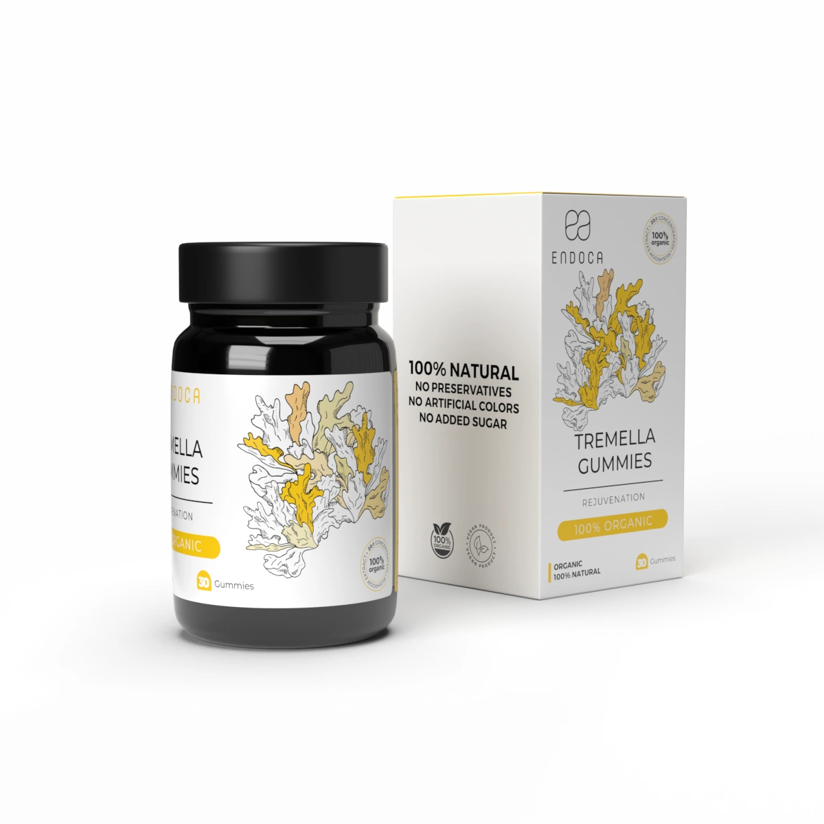 Endoca Tremella gumené cukríky z húb, 50 mg CBD, 30 ks, 60 g