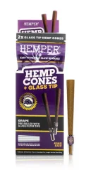 HEMPER King Size Конуси + Стъклен Накрайник 2бр. Грозде