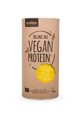 Purasana Vegan Protein MIX BIO 400g banana-vanilla (peas, rice, pumpkin, sunflower, hemp)