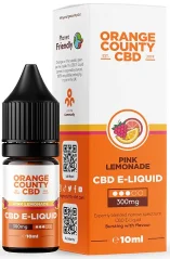 Orange County CBD E-Liquide Limonade Rose, CBD 300 mg, 10 ml