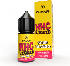 CanaPuff HHC flydende sur mango, 1500 mg, 10 ml