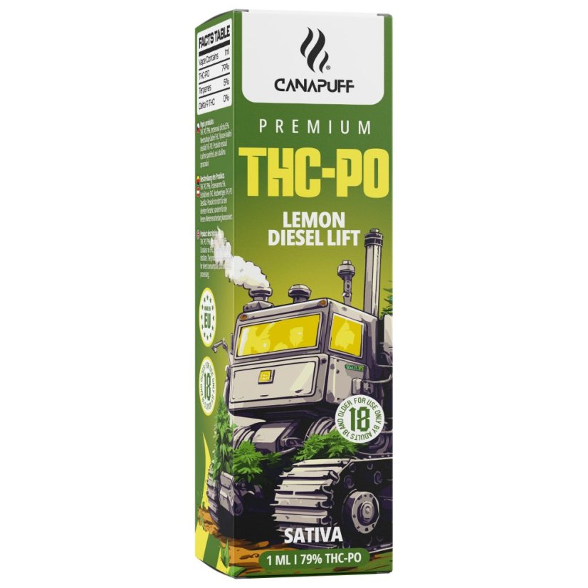 elfbar elfa master akku CanaPuff Disposable Vape Pen Lemon Diesel Lift, 79% THCPO, 1 ml