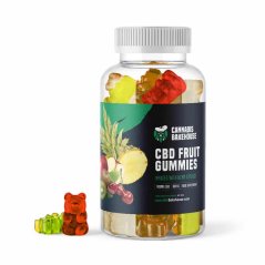 Cannabis Bakehouse Gomas de frutas com CBD, 60 unidades, 900 mg de CBD, 125 g