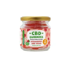 Cannadorra CBD Gummies Strawberry and Peach, 500 mg CBD, THC free, 20 pcs