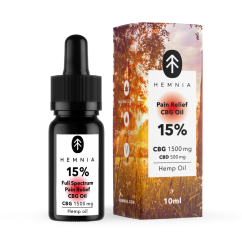 Hemnia Full spectrum Pain Relief CBG oil - 15 % CBG, 5 % CBD, 1500 mg, 10 ml