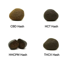 Coffret d'échantillons de haschich du Maroc - CBD haschisch, HCT haschisch, HHCPM haschisch, THCX haschisch, 4 x 1 g