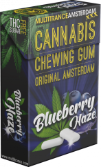 Cannabis Blueberry Haze Chewing Gum (Sugar Free), 24 g