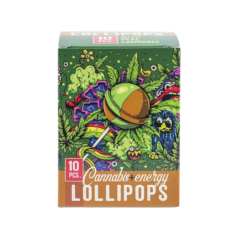 Euphoria Cannabis Energy Lollipop in a box, cannabis flavour (10 x 12 g)