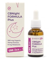 Enecta CBNight Formula PLUS konopný olej s melatoninem, 1500 mg organického konopného extraktu, 90 ml