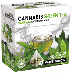 Cannabis White Widow Green Tea (Box of 20 Pyramid Teabags), 40 g