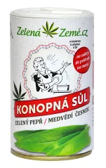 Zelená Země Hemp salt with green pepper and wild garlic, 165 g
