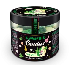 Euphoria Cukierki konopne o smaku kwaśnego jabłka, 140 g