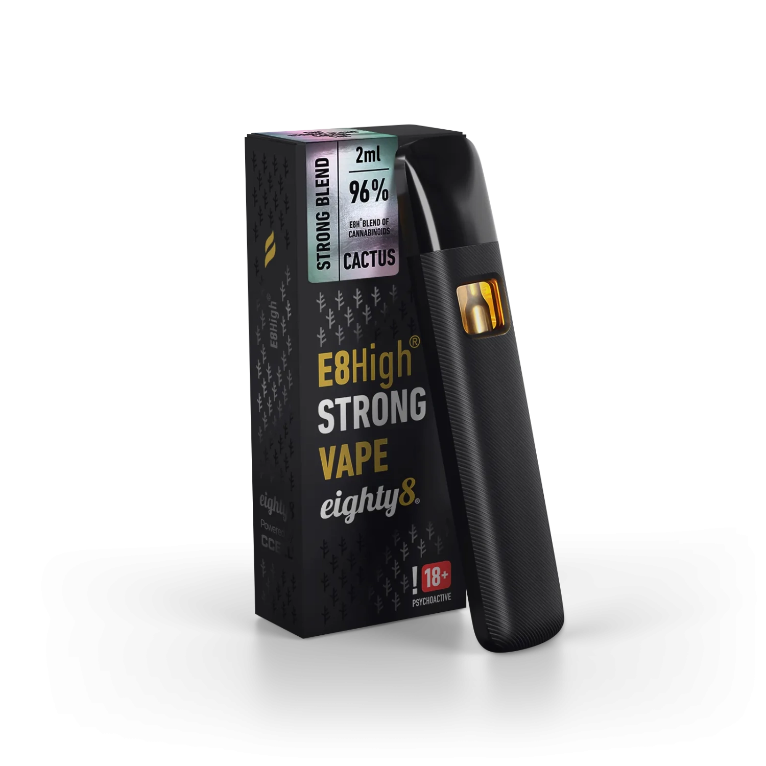 Eighty8 E8High Disposable Vape Cactus, 96 % E8High, 2 ml Eighty8 E8High Disposable Vape Cactus, 96 % E8High, 2 ml