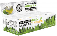 Cannabis White Widow Green Tea - Display Container (100 Teabags), 400 g