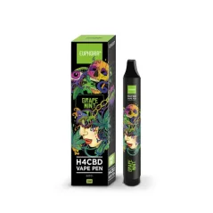 Euphoria H4CBD vienkartinis Vape Pen vynuogių mėtų, H4CBD 50 %, 2 ml