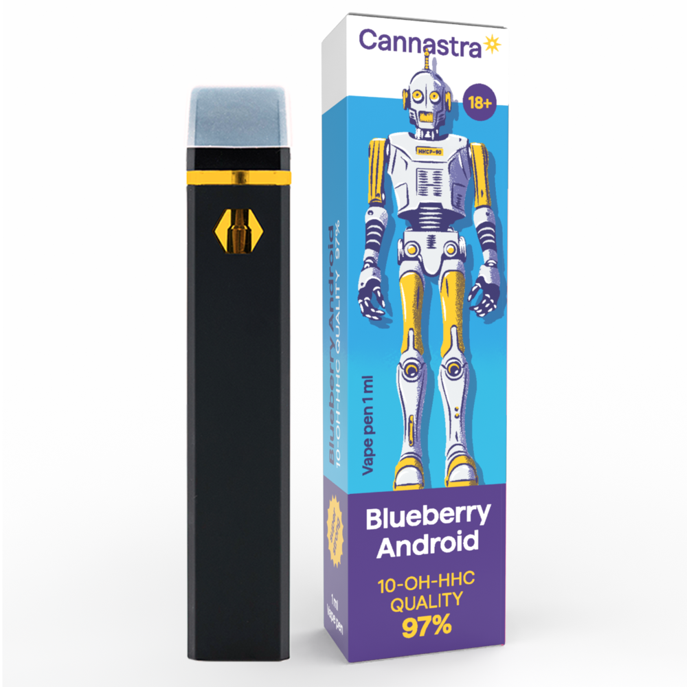 Cannastra 10-OH-HHC Vape Pen Blueberry Android, 10-OH-HHC 97% Qualität, 1 ml