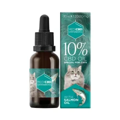 MediCBD CBD ზეთი კატებისთვის ორაგულის ზეთით, 10% CBD, 3000 მგ, 30 მლ