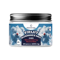 Canntropy CBD augļu zemeņu gumijas, 10 gab x 100 mg, 1000 mg CBD, 20 g
