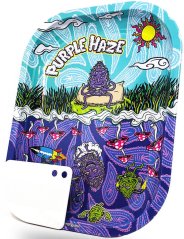 Best Buds Purple Haze Manyetik Öğütücü Kartlı Küçük Metal Sarma Tepsisi