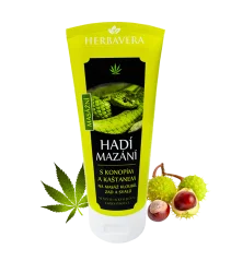 Herbavera Snake ointment with hemp and chestnut, 200 ml
