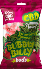 Bubbly Billy Buds Ursuleți Gummy CBD cu aromă de căpșuni (300 mg), 100 g