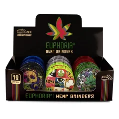 Euphoria Plastic Grinders 63 mm - 3 parties - design aléatoire