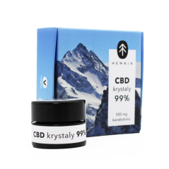 Hemnia Cristaux de CBD 99%, 500 mg de CBD, 0,5 gramme