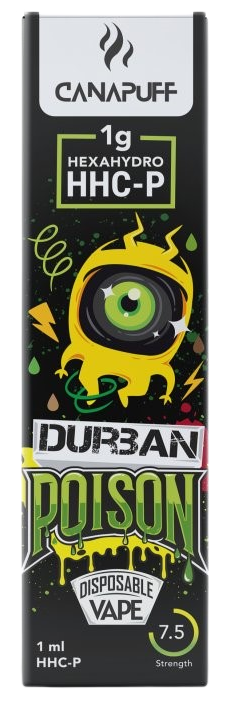 CanaPuff Durban Poison 96 % HHC-P - Disposable vape pen, 1 ml