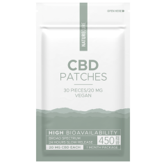 Nature Cure Επιθέματα CBD - Ευρέως φάσματος, 450 mg CBD, 30 τμχ x 15 mg
