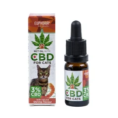 Euphoria CBD aliejus katėms 3%, 300 mg, 10 ml – krevečių skonio
