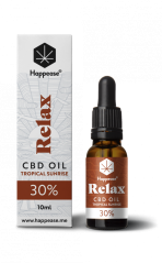 Happease Óleo Relax CBD Tropical Sunrise, 30% CBD, 3000 mg, 10 ml
