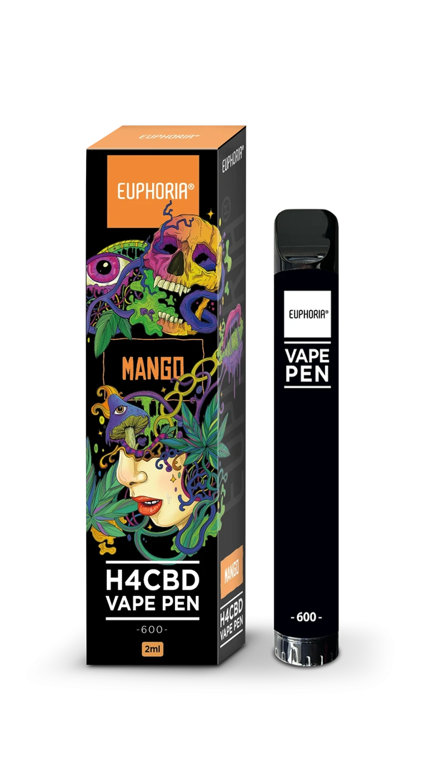 Euphoria H4CBD Disposable Vape Pen Mango, H4CBD 50 %, 2 ml