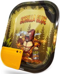 Best Buds Gorilla Glue Küçük Metal Sarma Tepsisi Manyetik Öğütücü Kartlı
