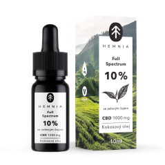 Hemnia Full-Spectrum CBD MCT Coconut Oil 10%, 3000 mg, 30 ml, Green Tea