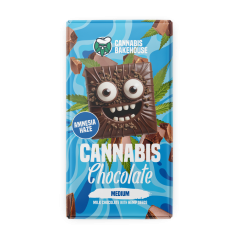 Cannabis Bakehouse Milk Chocolate bar with hemp seeds, Amnesia Haze, 1 pcs, 100 g