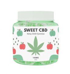 Sweet CBD Gummies, Apple, 100 mg CBD, 20 pcs x 5 mg, 60 g