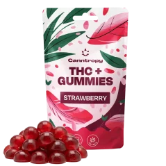 Canntropy THC+ желирани желета за вана с аромат на ягода, 30 бр. x 5 мг, 150 г
