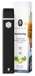 Hemnia Premium Functional Vape Pen Awakening - 40 % CBD, 60 % CBG, Mint, Lemon, Green Tea, 1 ml