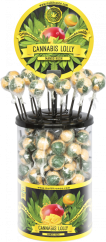 Cannabis Mango Kush Lollies – Display Container (100 Lollies), 1800 g