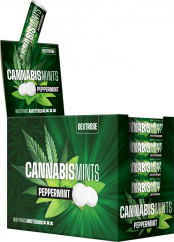 Cannabis Dextrose Mint Roll – Displaybeholder (48 Rolls), 1008 g