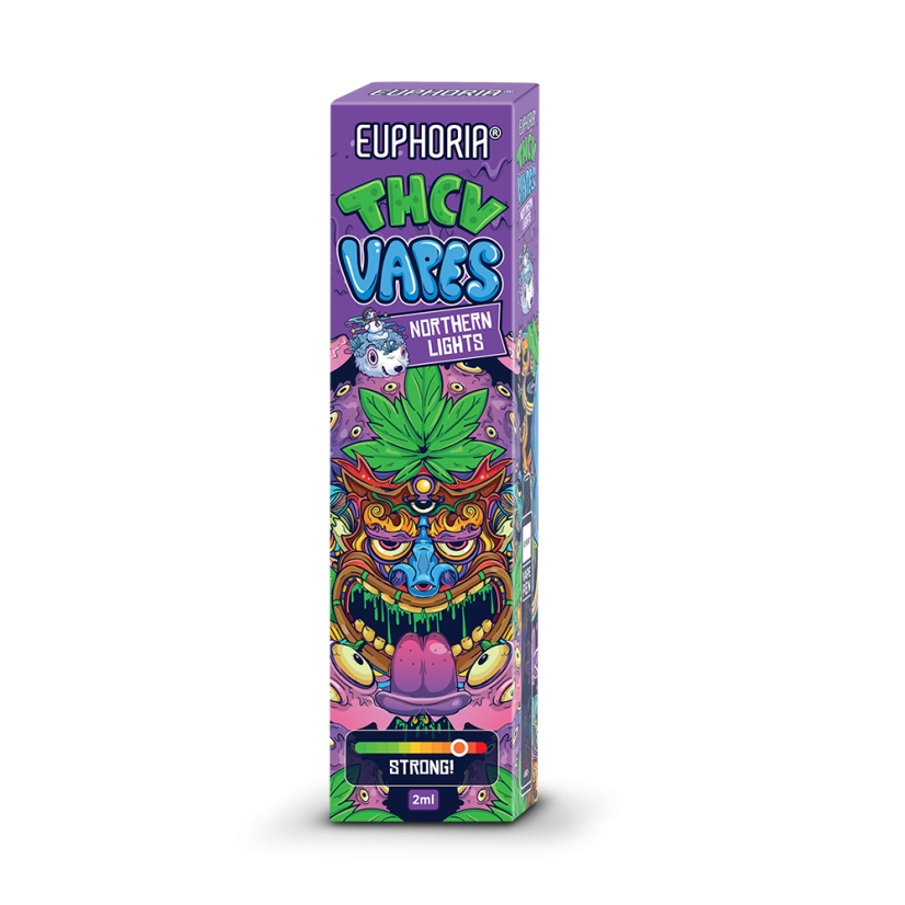 Vape Mit Thc Gehalt Euphoria THCV Einweg-Vape-Pen Northen Lights, 98% THCV,  2 ml