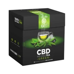 CBD Grüner Tee, CBD 7,5 mg, Schachtel mit 20 Teebeuteln